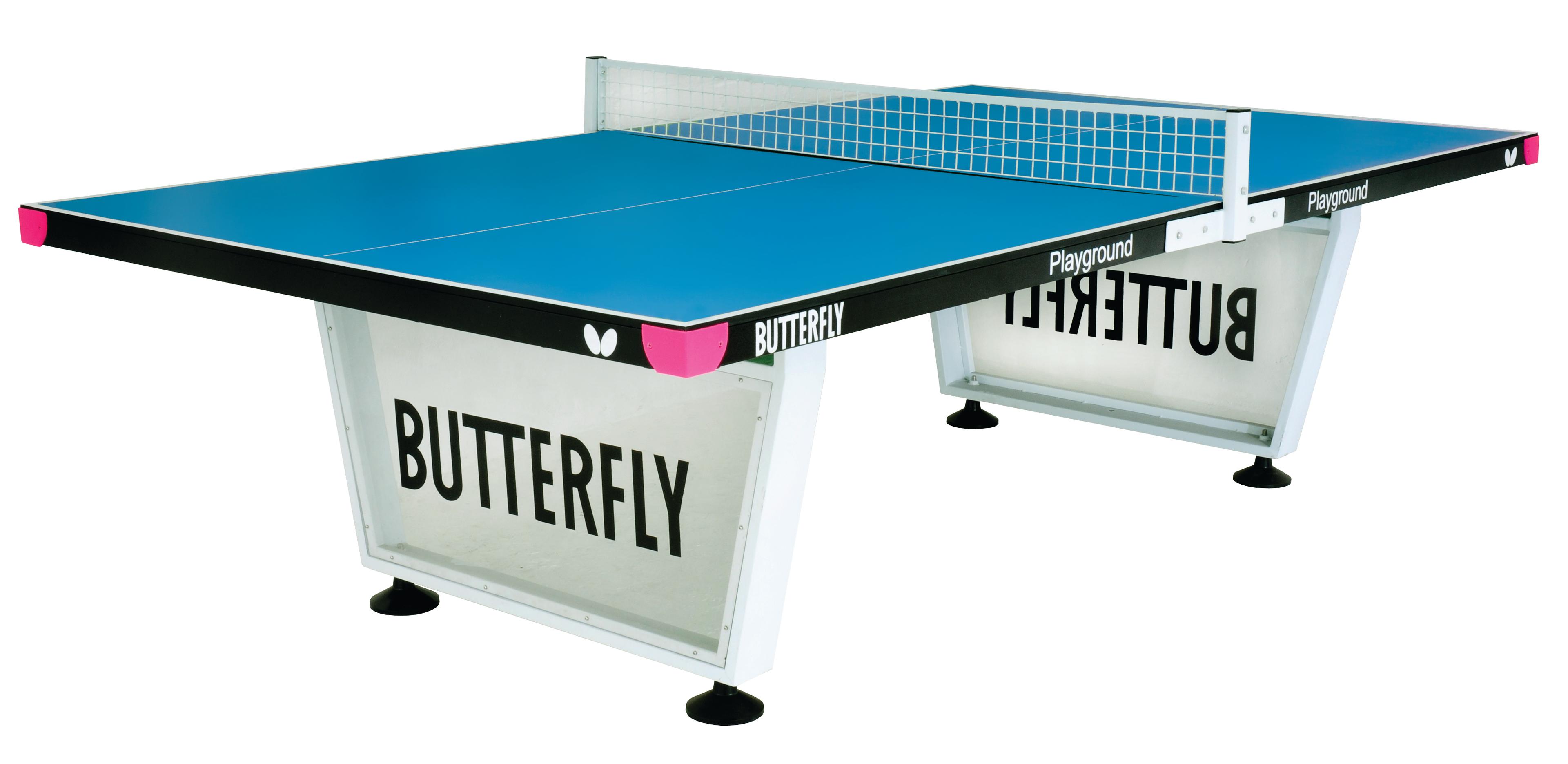 Butterfly Playground Table Tennis Table - Blue - Outdoor - 12mm