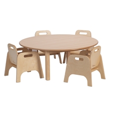 Circular Table with 4 Sturdy Chairs