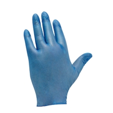 Polyco Medium Blue Powder Free Vinyl Disposable Gloves - Pack of 100