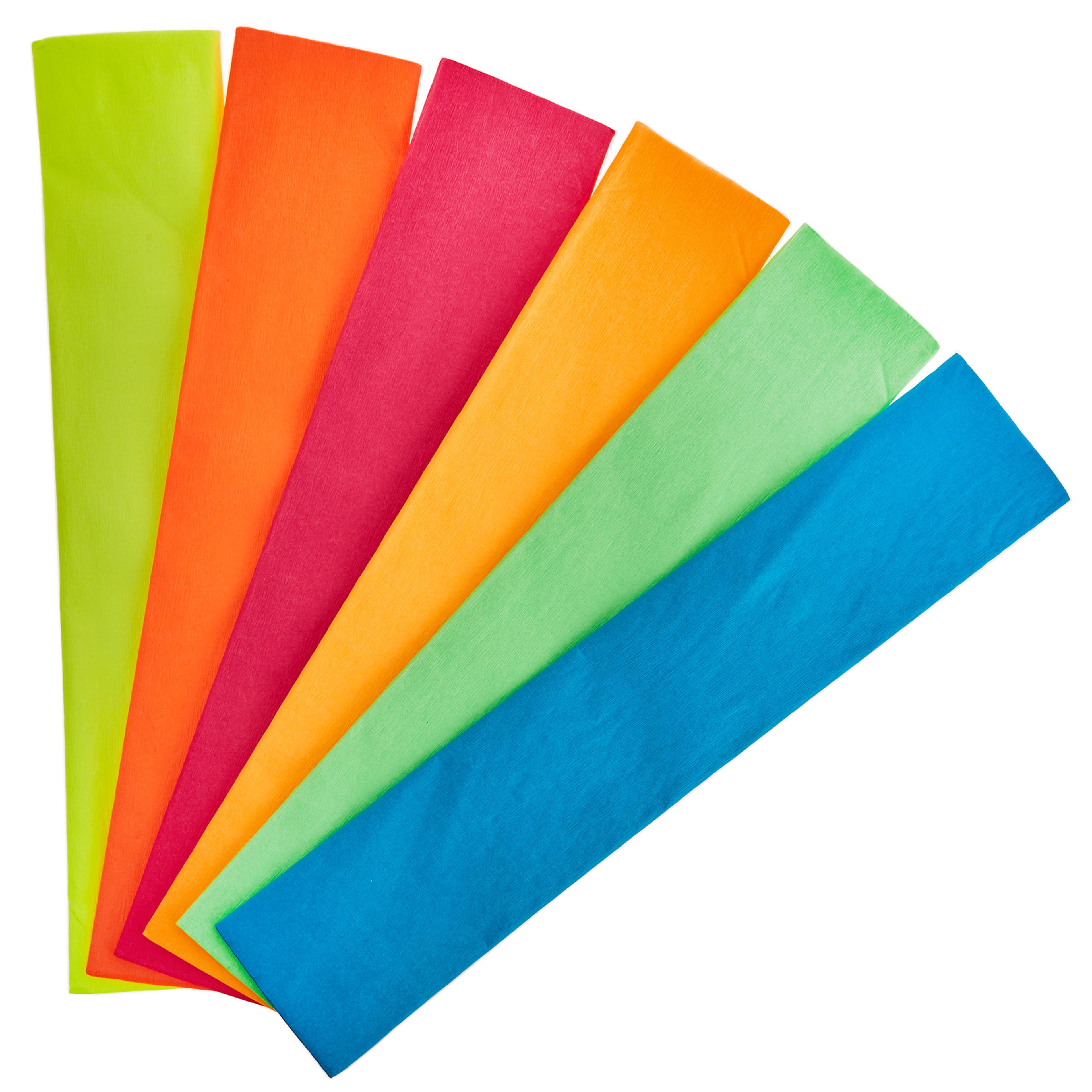 Classmates Fluorescent Crêpe Assortment - Pack of 6