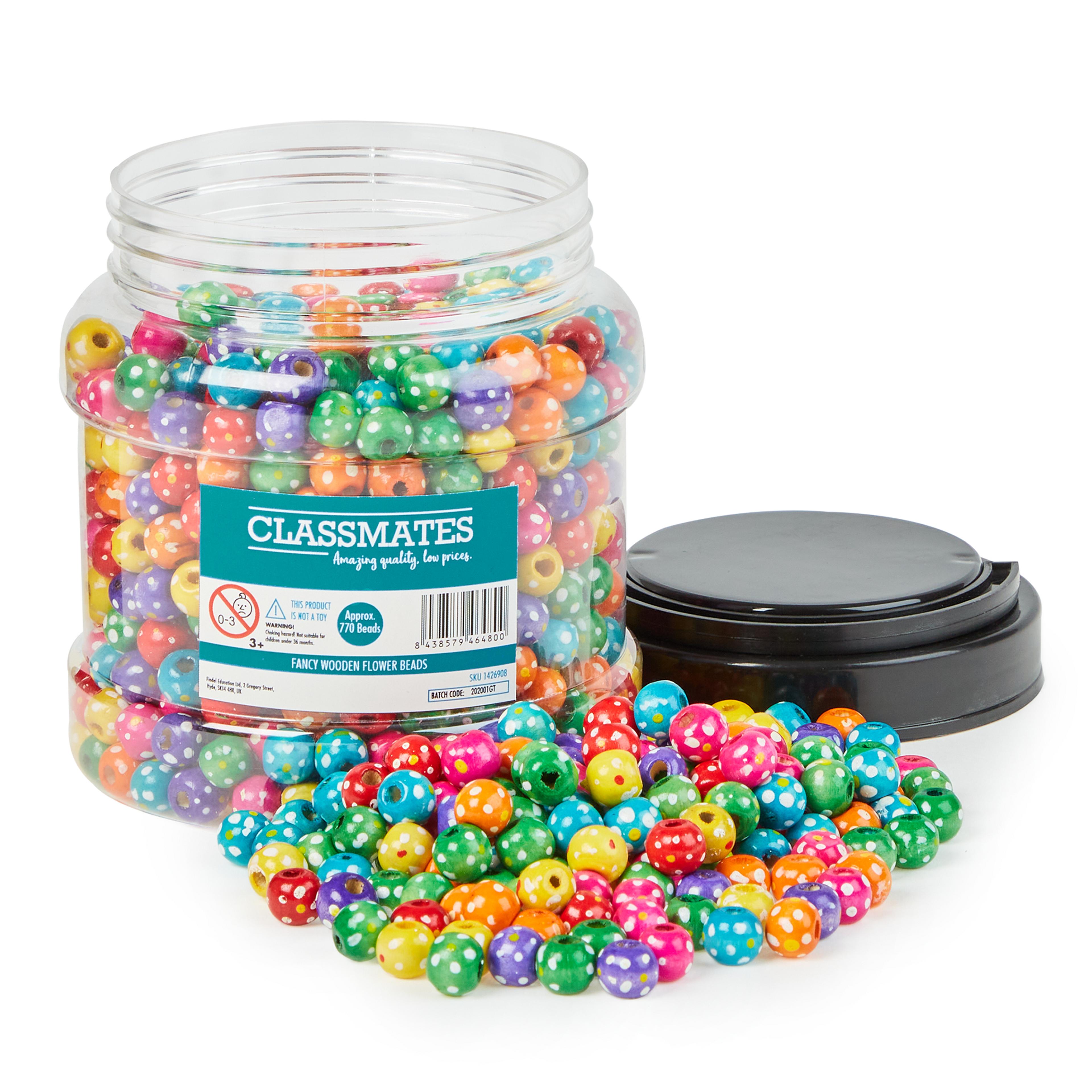Classmates Wooden Flower Beads Tub