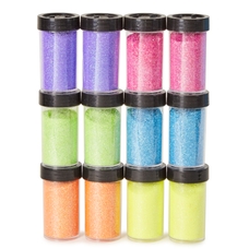 Neon Glitter Jars - Pack of 12