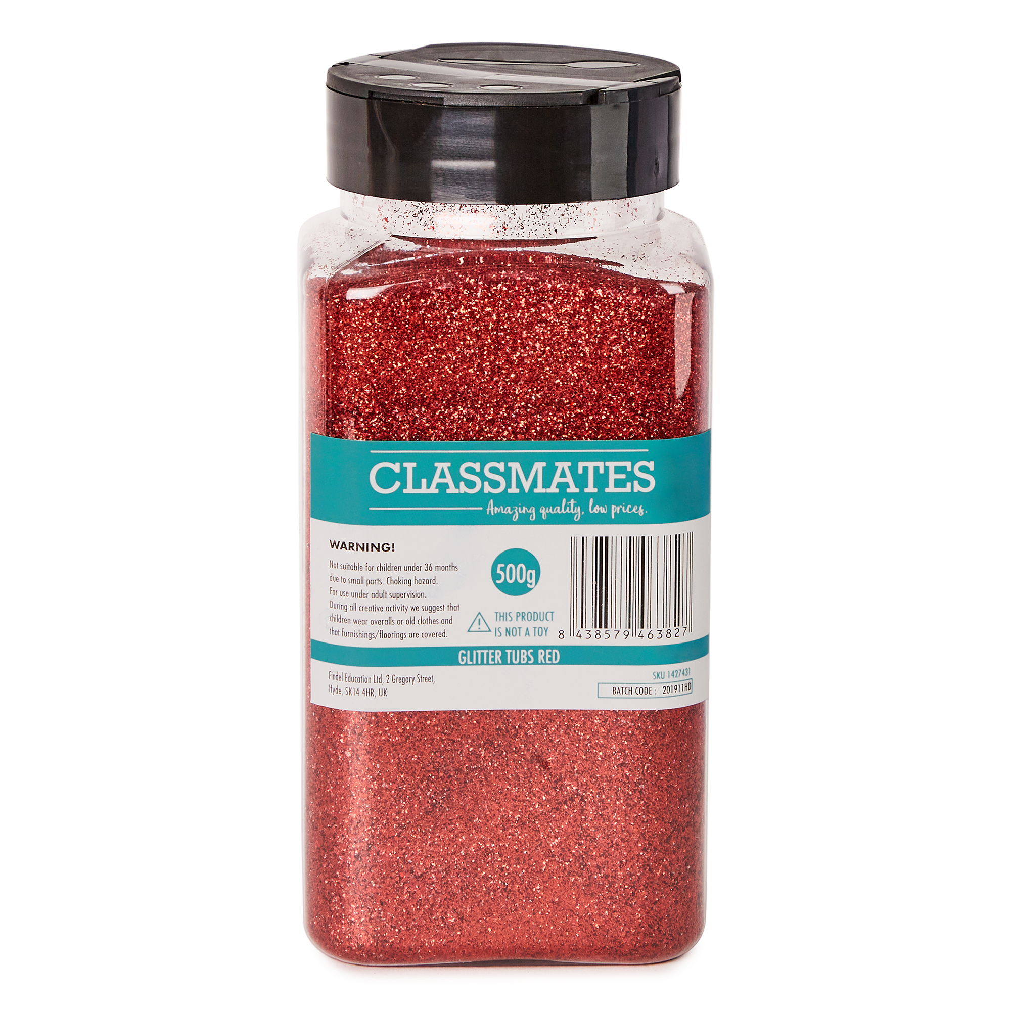 Glitter Tubs Red 500g