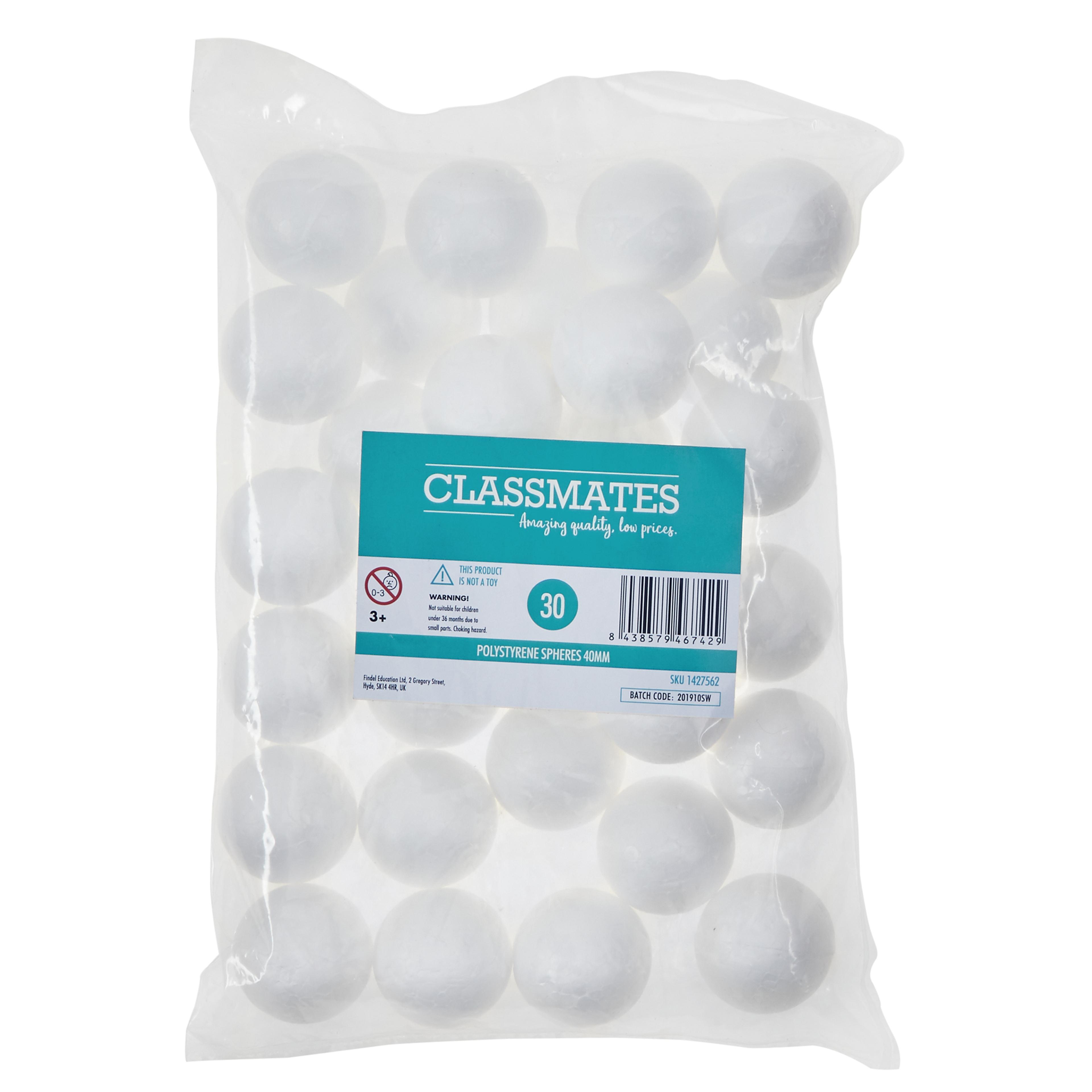 Classmates Polystyrene Spheres - Pack of 30