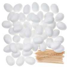 Classmates Polystyrene Eggs with Sticks - Pack of 50