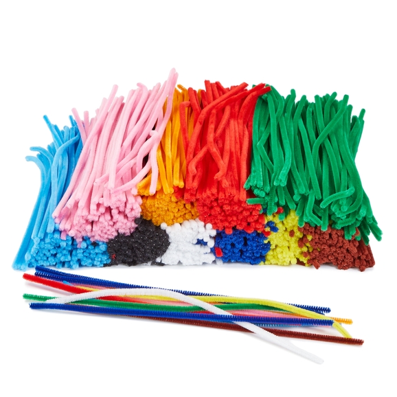 Factory Direct Craft Blue and White Striped Pipe Cleaners | 240 Pieces