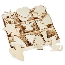 Classmates Christmas Wooden Decorations - Pack of 72