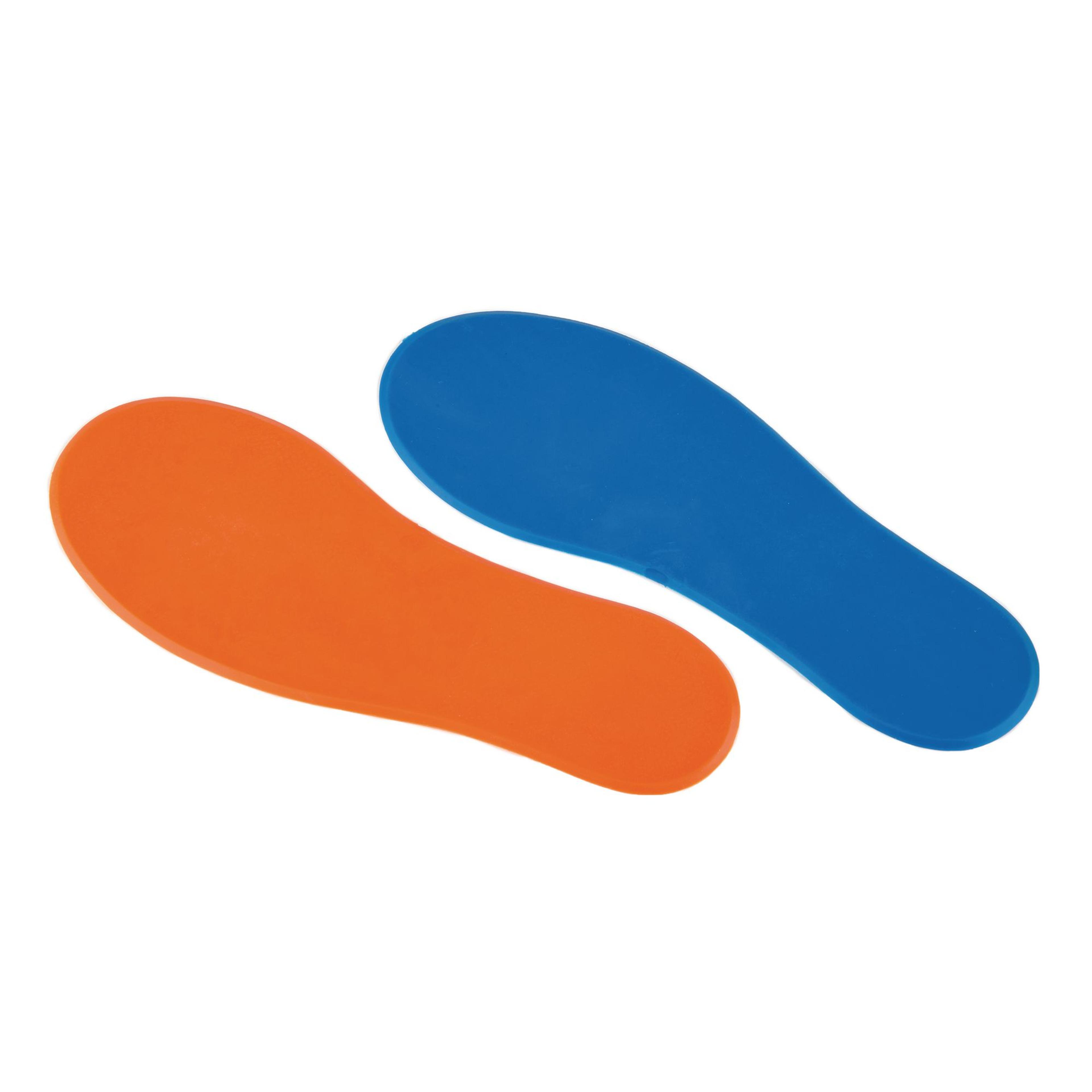 Throw Down Feet Floor Markers - Blue/Orange - Pack of 10 Pairs