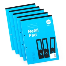 Refill Pads A4 Headbound 80p 8mm - Blue - Pack of 6