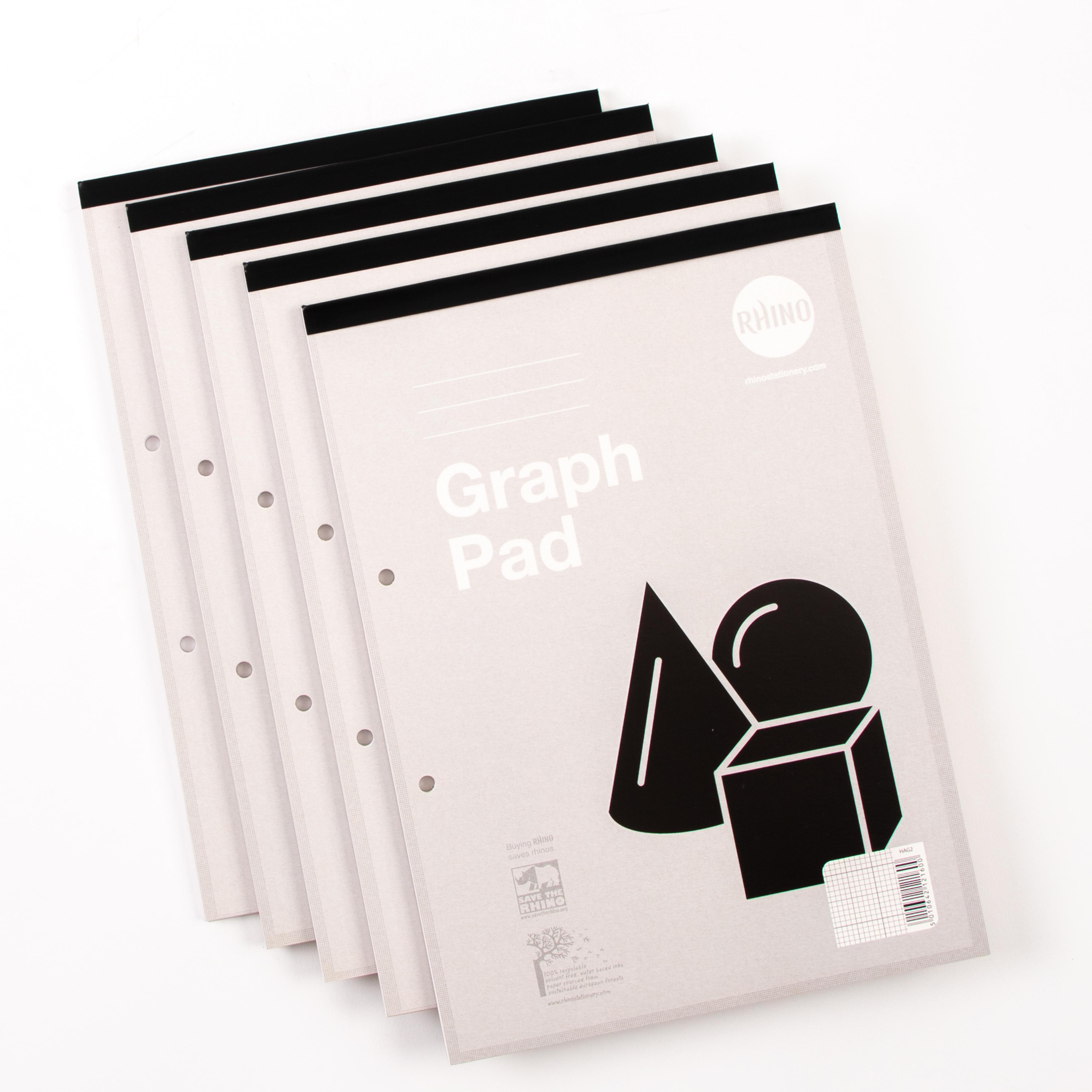 Refill Pads A4 50p Grph2-10-20mm - Grey - Pack of 6