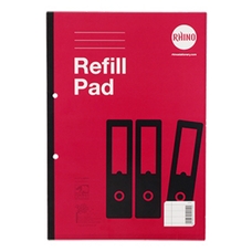 Refill Pads A4 80p 8mm Rul Margin Red P6