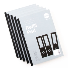 Refill Pads A4 80p 8mm Ruled - Grey - Pack of 10