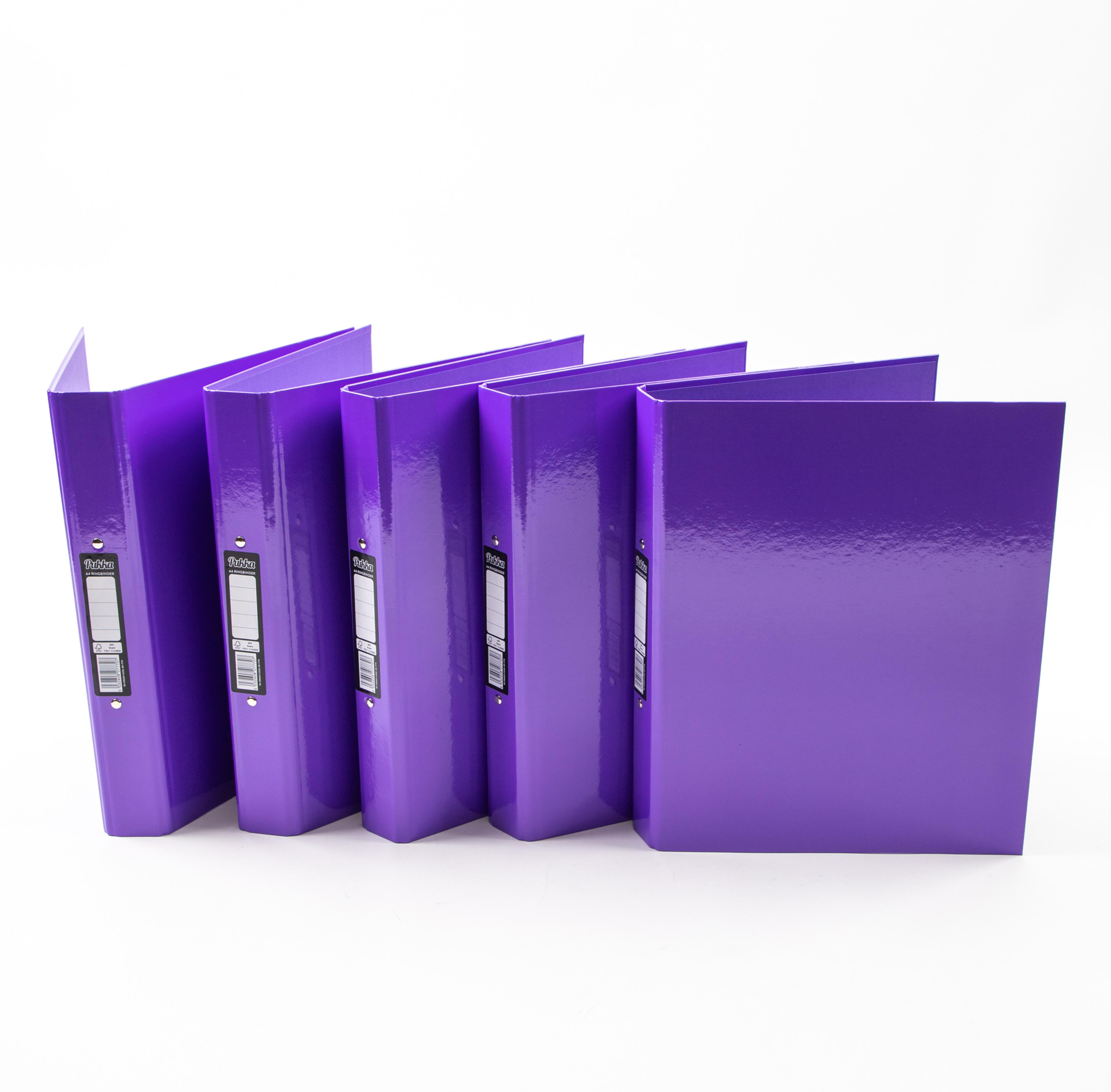 Pukka Ring Binder Files - Purple - Pack of 10