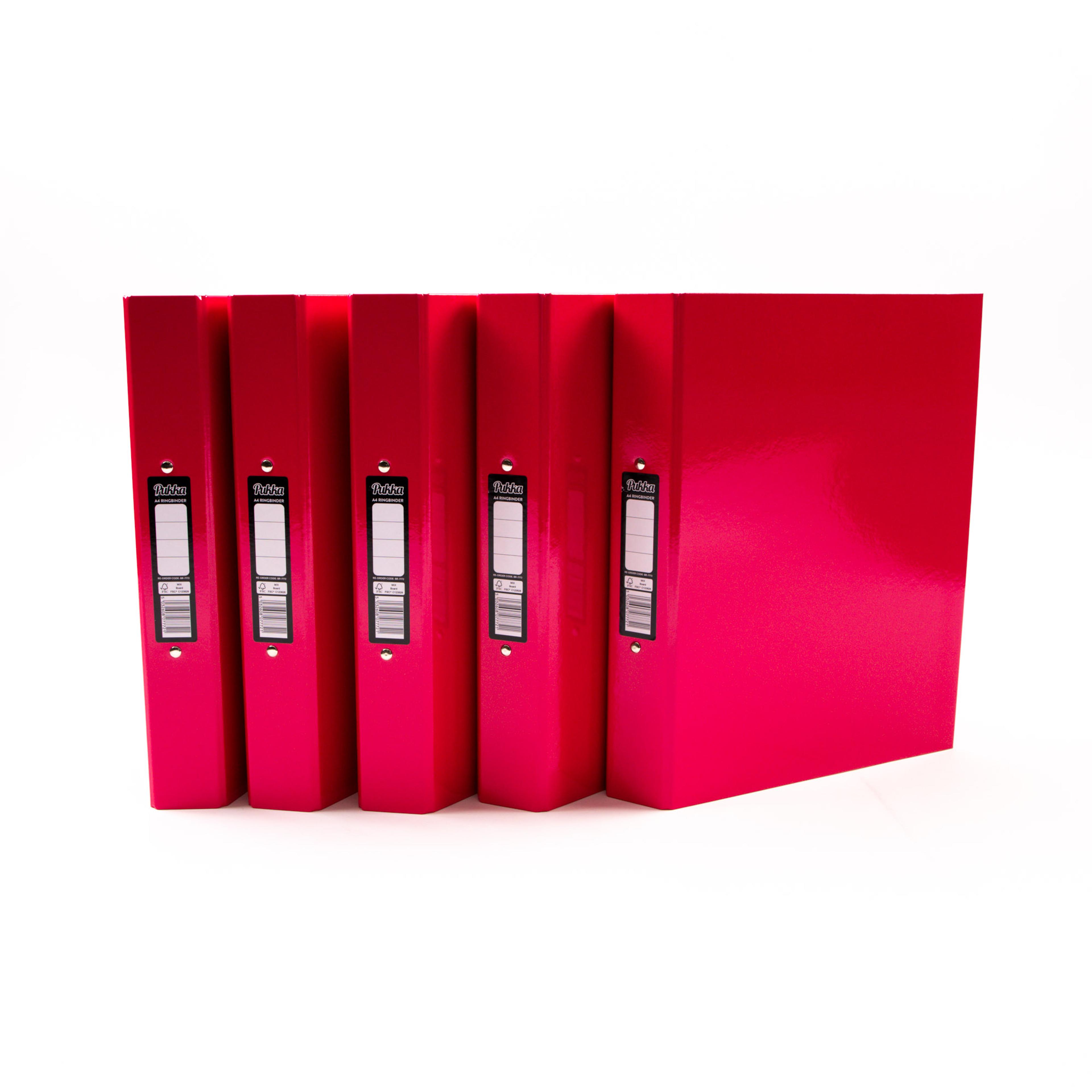 Pukka Ring Binder Files - Pink - Pack of 10