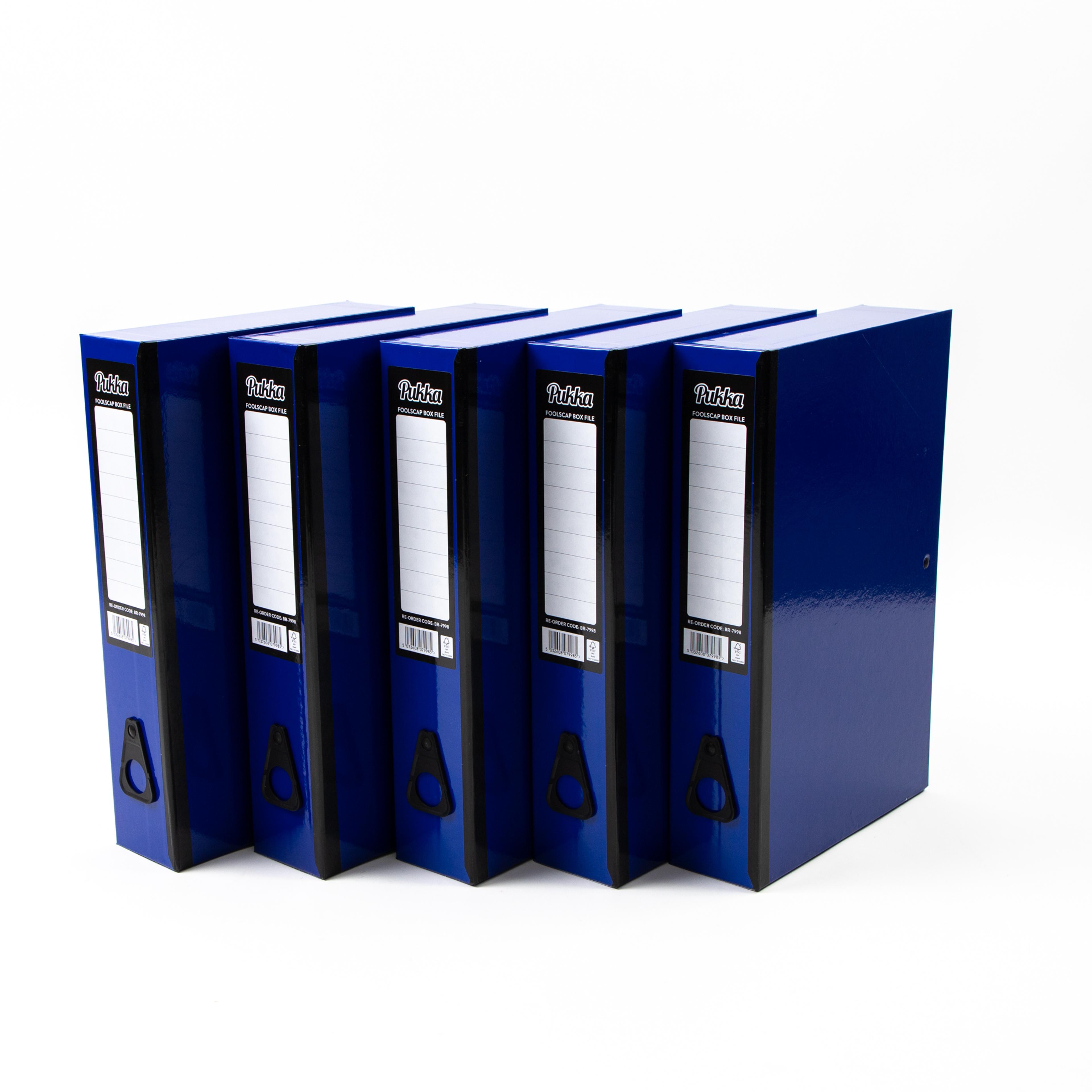 Pukka Box Files - Navy - Pack of 10