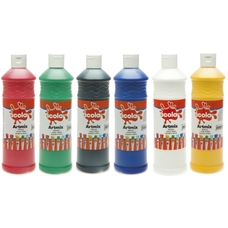 Scola Artmix Ready Mixed Paint - 600ml - Assorted - Pack of 6