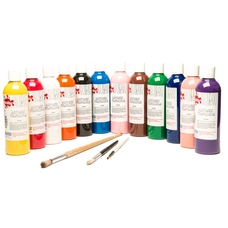Scola Washable Ready Mixed Paint - 300ml - Assorted - Pack of 12