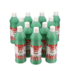 Scola Artmix Ready Mixed Paint - 600ml - Bright Green - Pack of 12