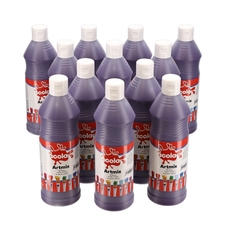 Scola Artmix Ready Mixed Paint - 600ml - Purple - Pack of 12
