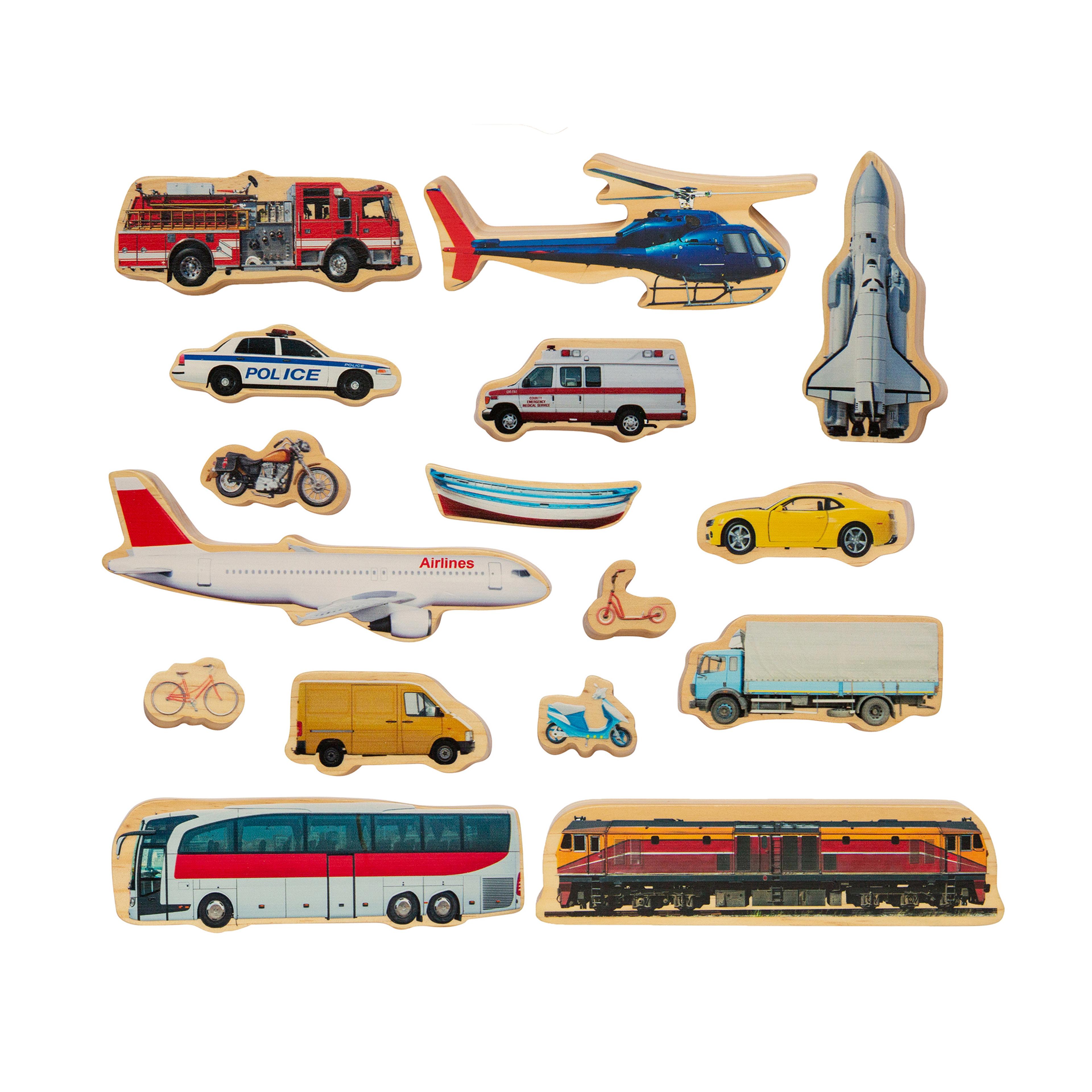 The Freckled Frog Getting Around Wooden Transport Set