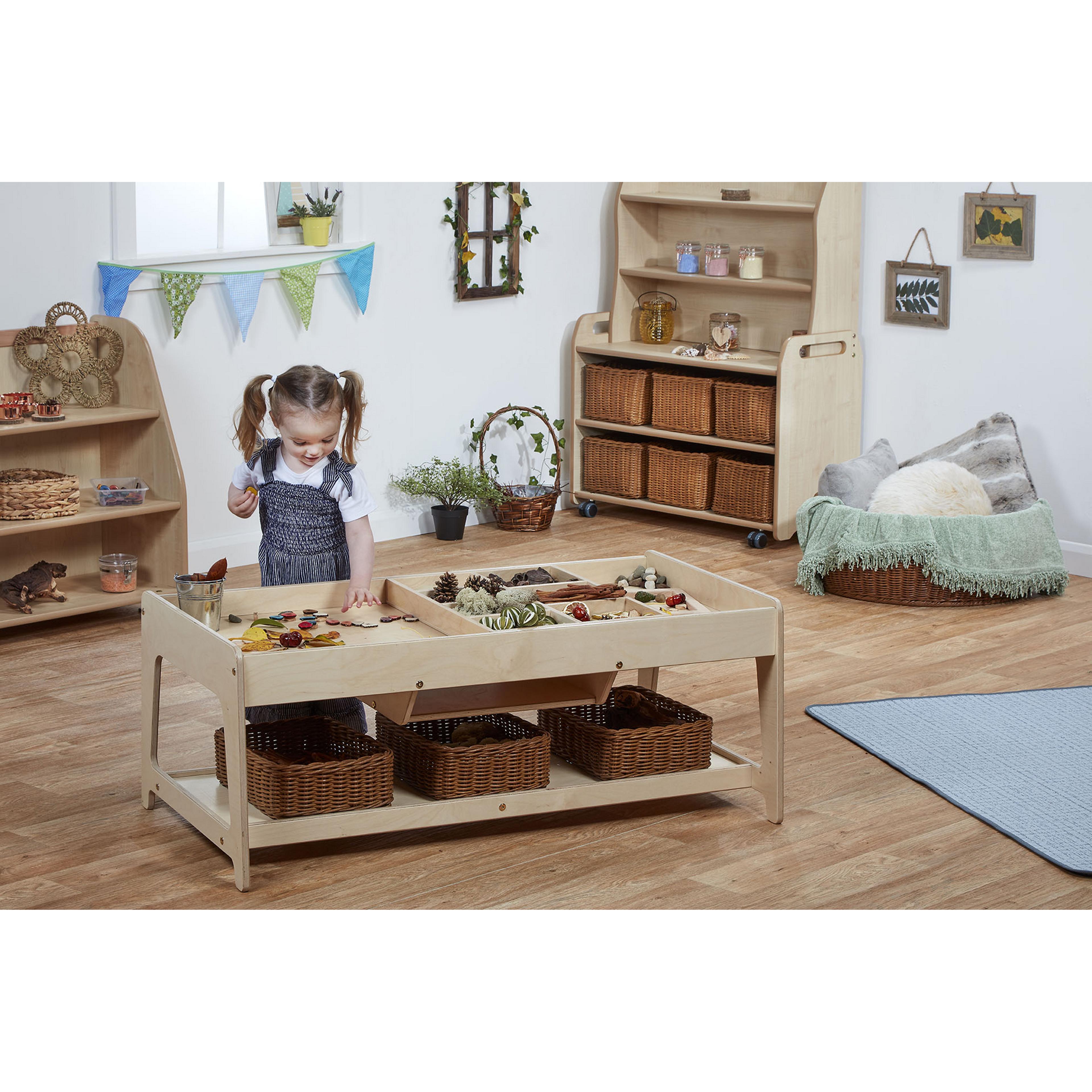 Millhouse Investigative Play Table with 4 Shallow Baskets