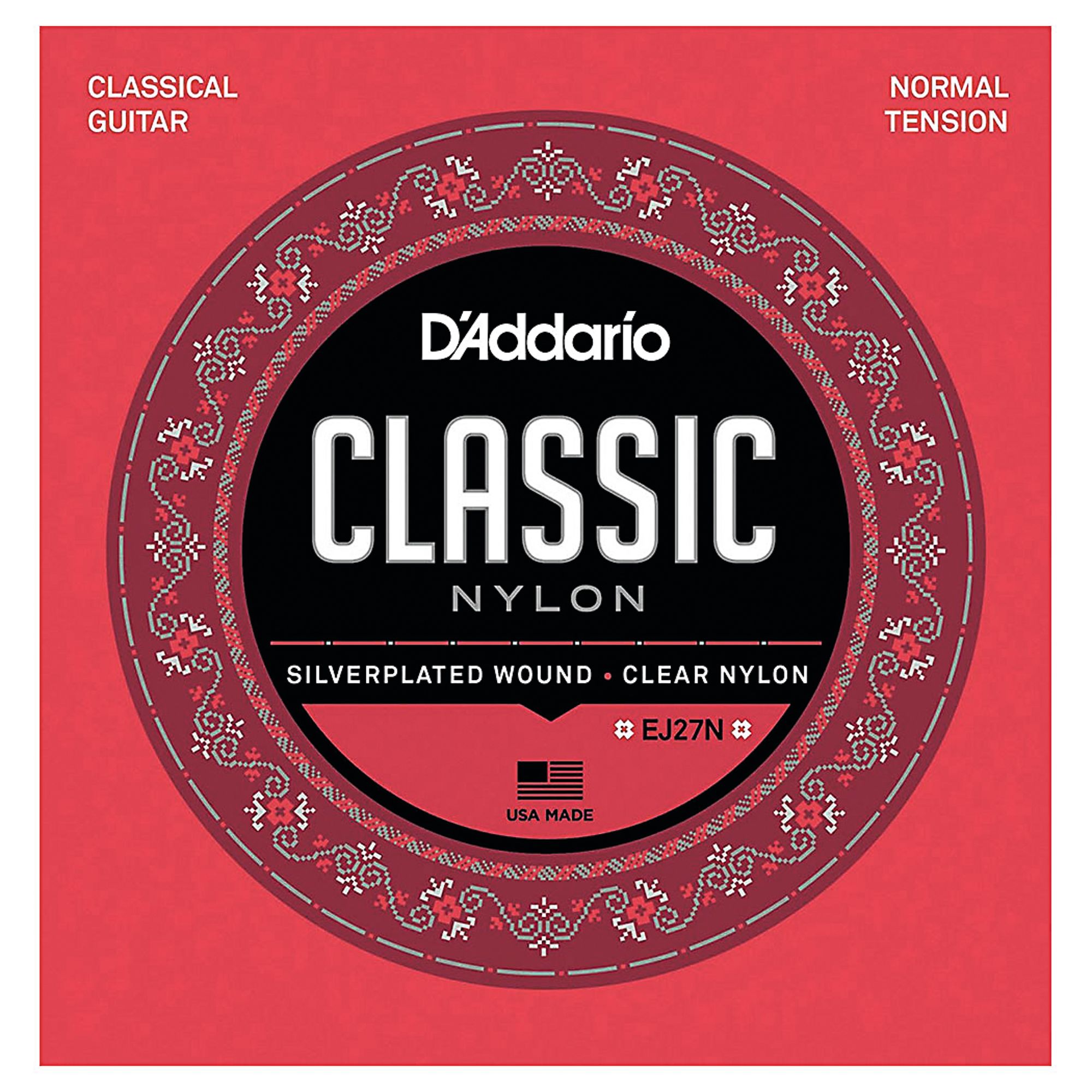 HE1875250 D Addario Classic Nylon Guitar Strings Normal Tension