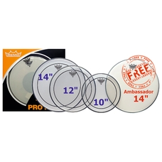 REMO Pinstripe Pro Pack Drum Skins - Clear - 10/12/14in