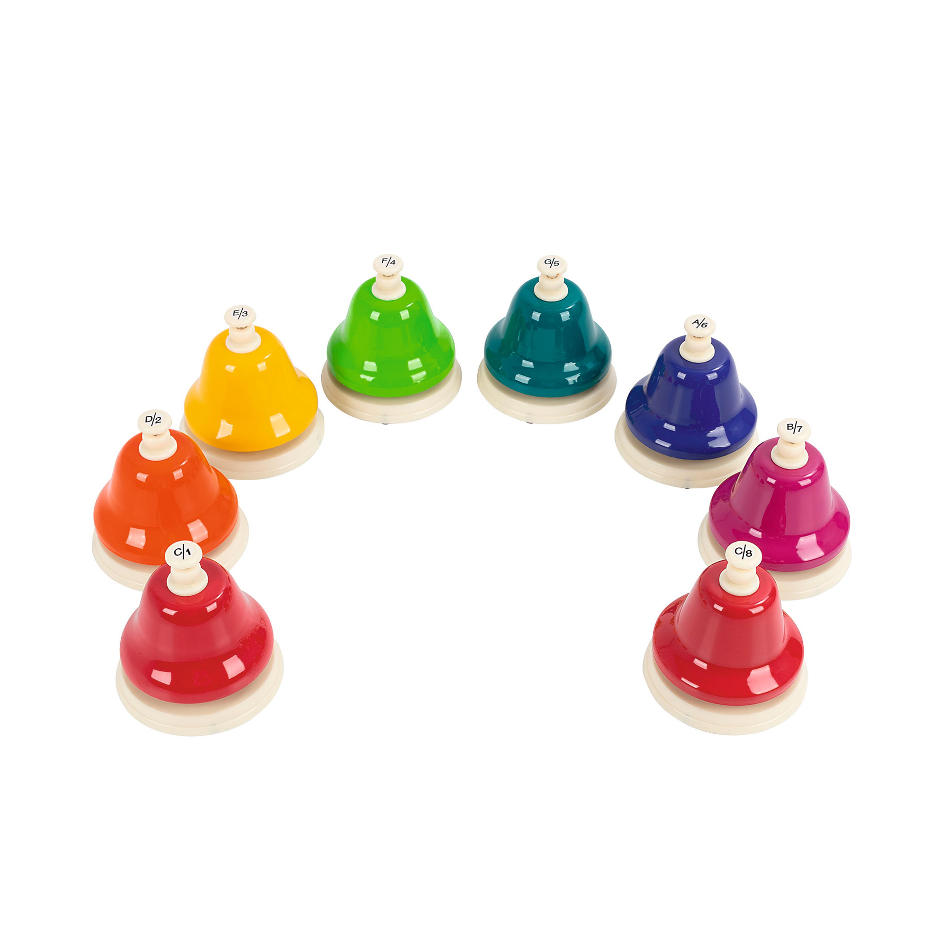 PERCUSSION Plus PP273 Coloured Desk Bells - Set of 8