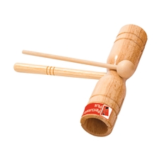 Double Wooden Agogo with Beater