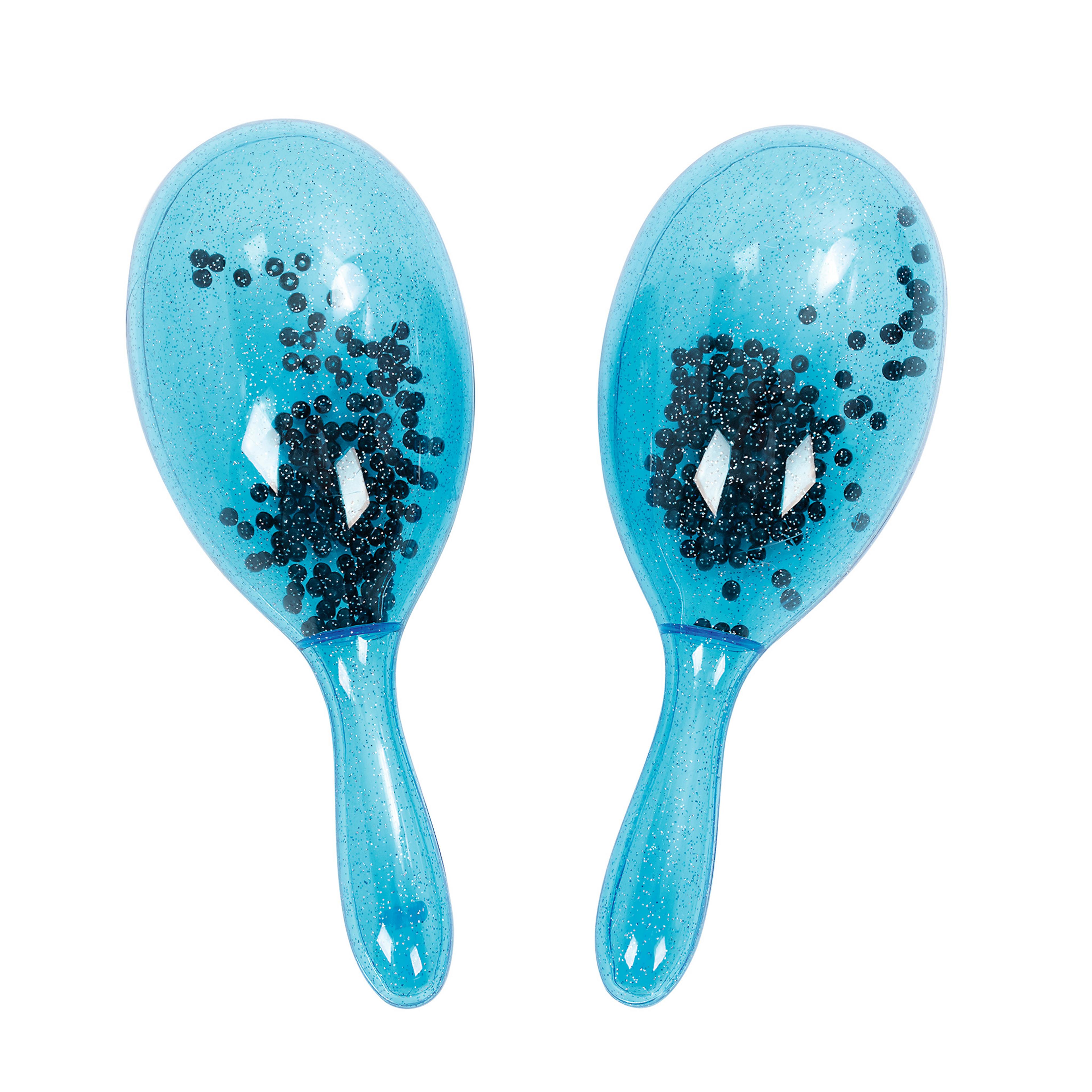 PERCUSSION Plus Transparent Maracas - Blue Sparkle