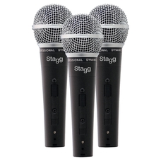 Stagg High Quality Dynamic Microphones - Set of 3 