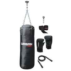 Urban Fitness Punch Bag Set - Black