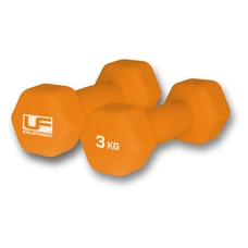 Urban Fitness Hex Dumbbells - Orange - 3kg