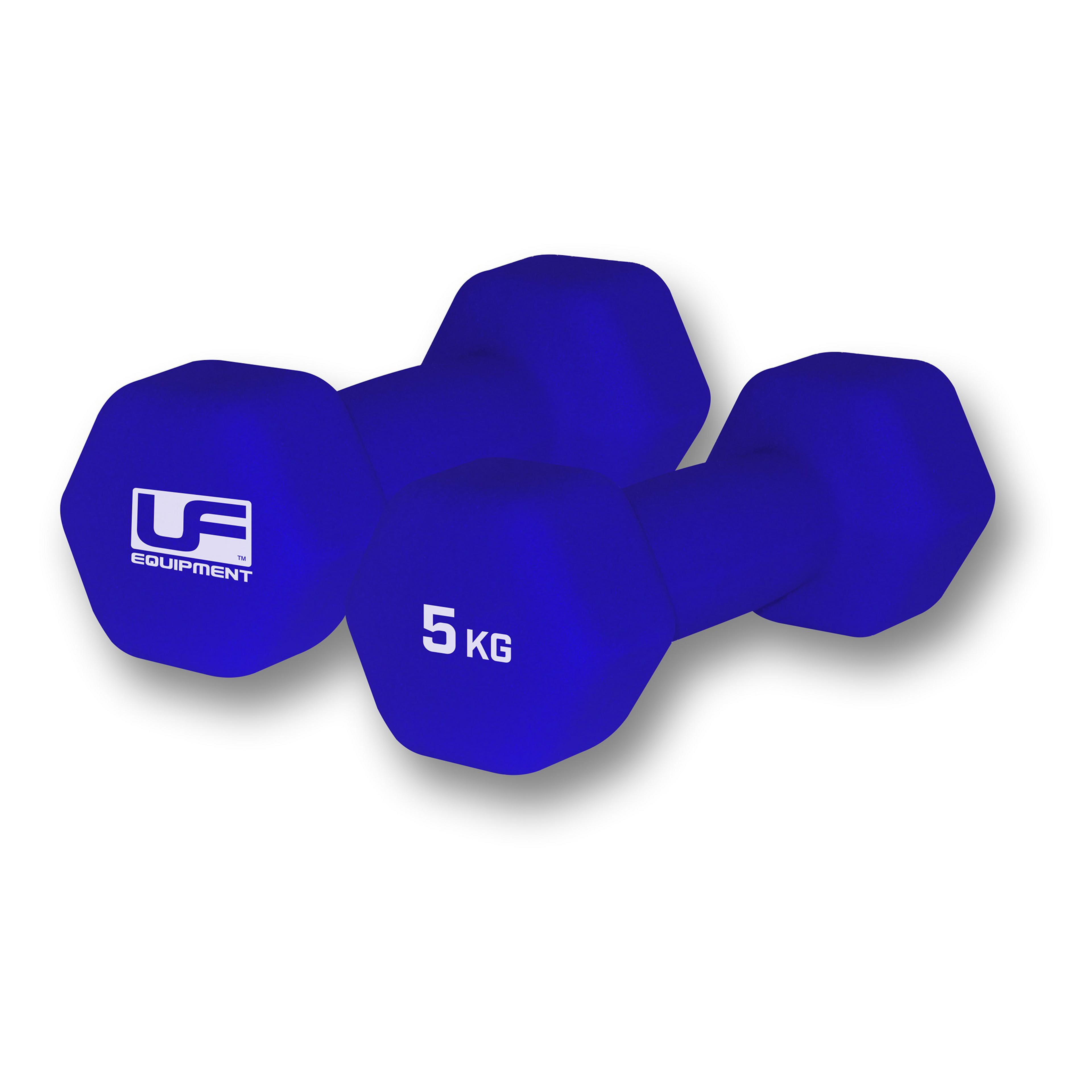 Urban Fitness Hex Dumbbells - Blue - 5kg