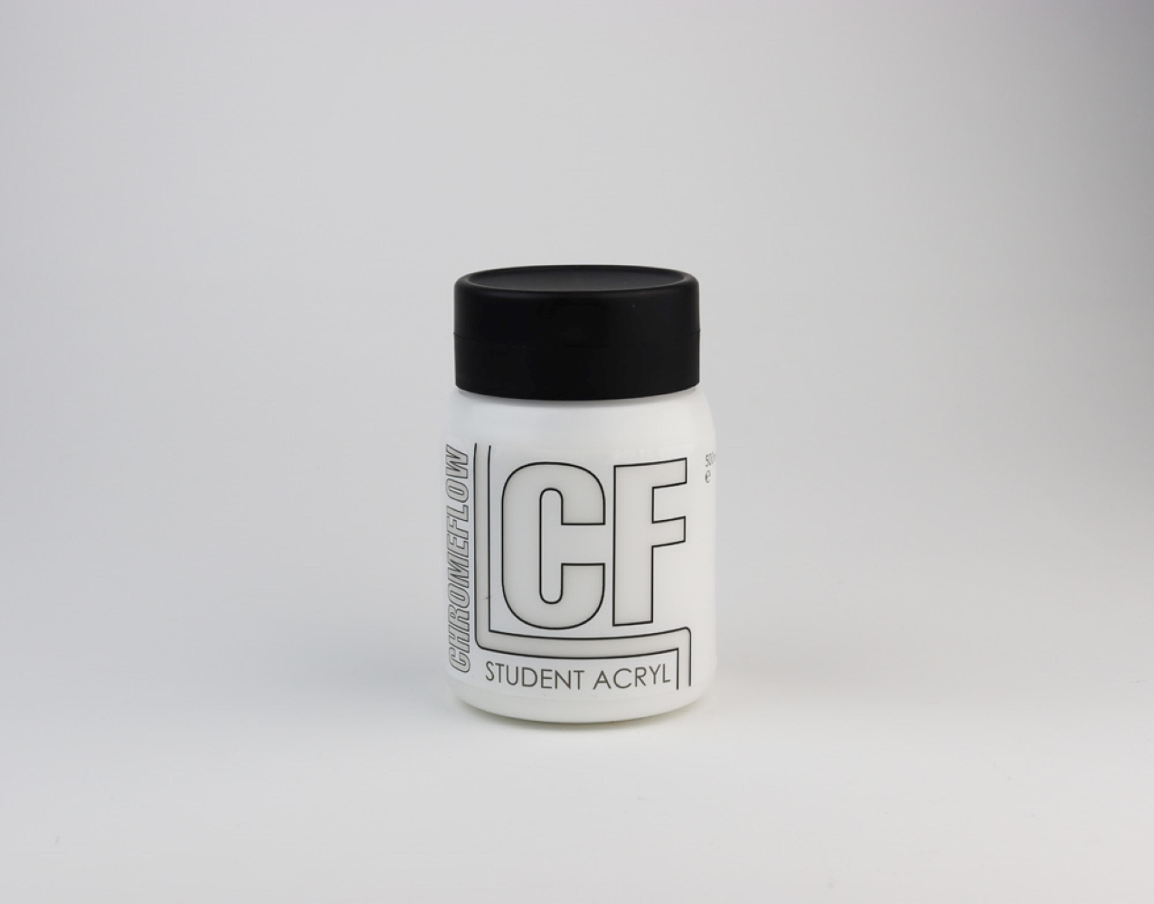 Chromeflow CF Student Acryl Paint - Titanium White - 500ml