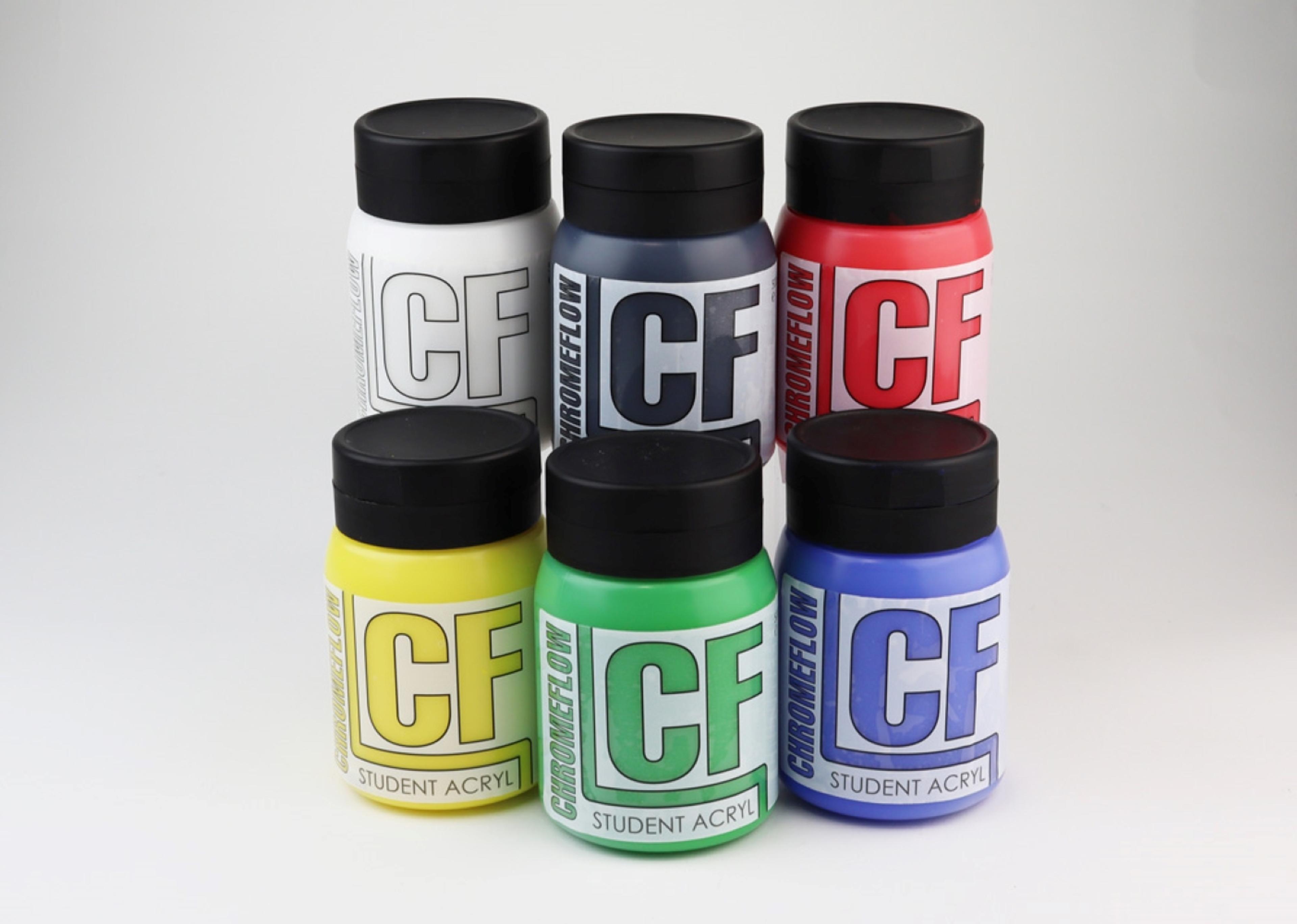 Chromeflow CF Student Acryl - Assorted - 500ml - Set of 6