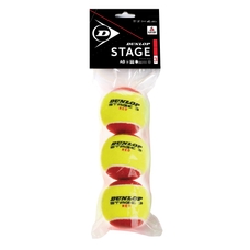 Dunlop Mini Tennis Ball - Yellow/Red - Pack of 3