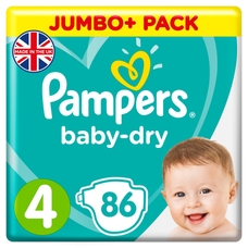 Pampers Baby Dry Size 4 86 Pack