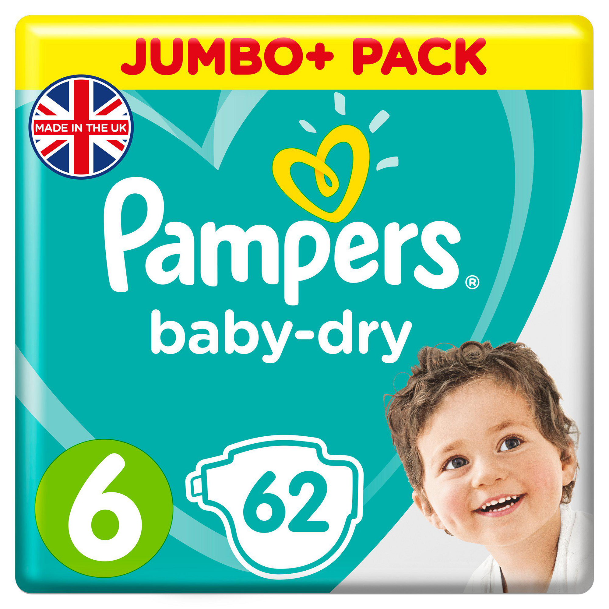 Pampers Baby Dry Sz 6 Jumbo Plus Box 62