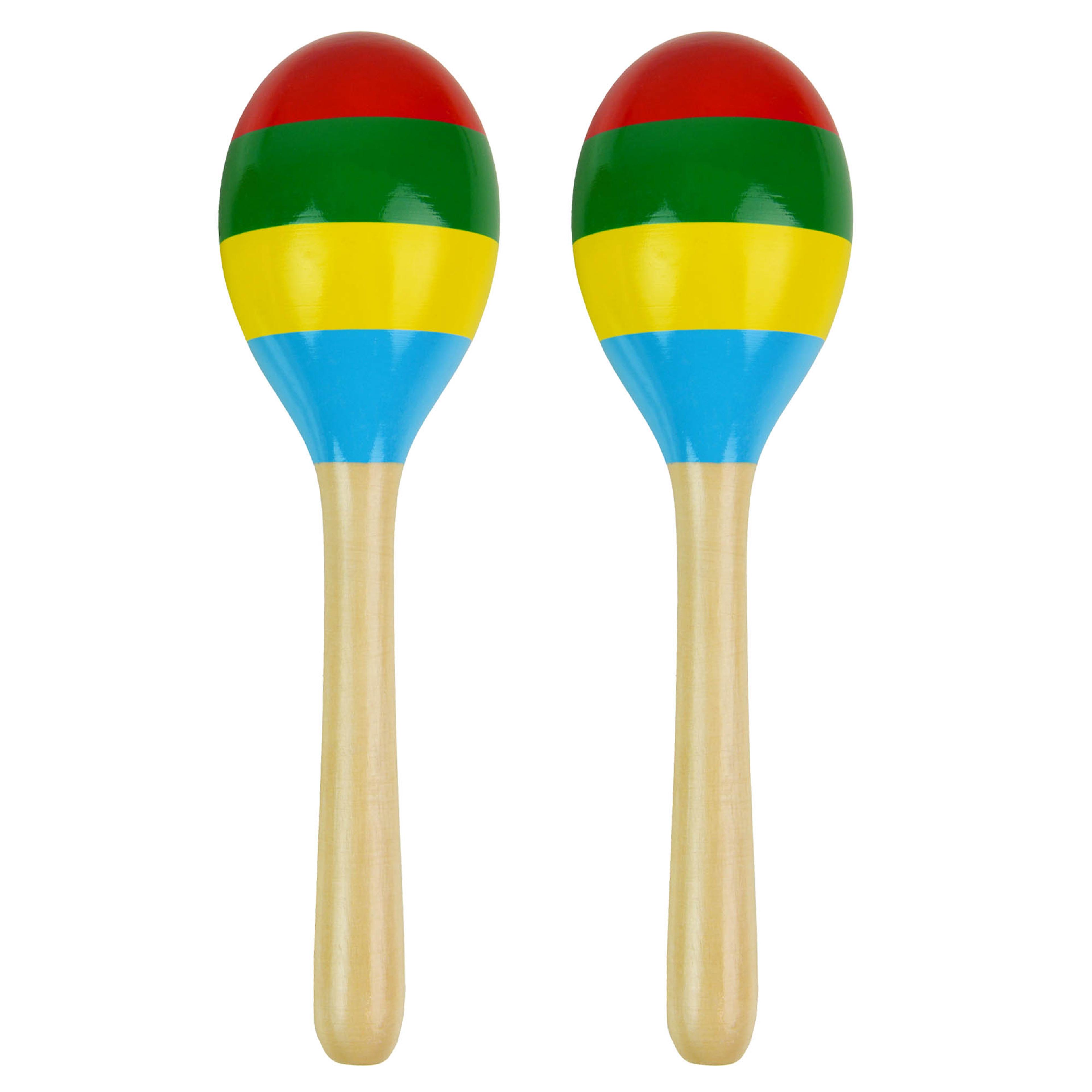 Wooden Maracas - Multi-Coloured - Pair
