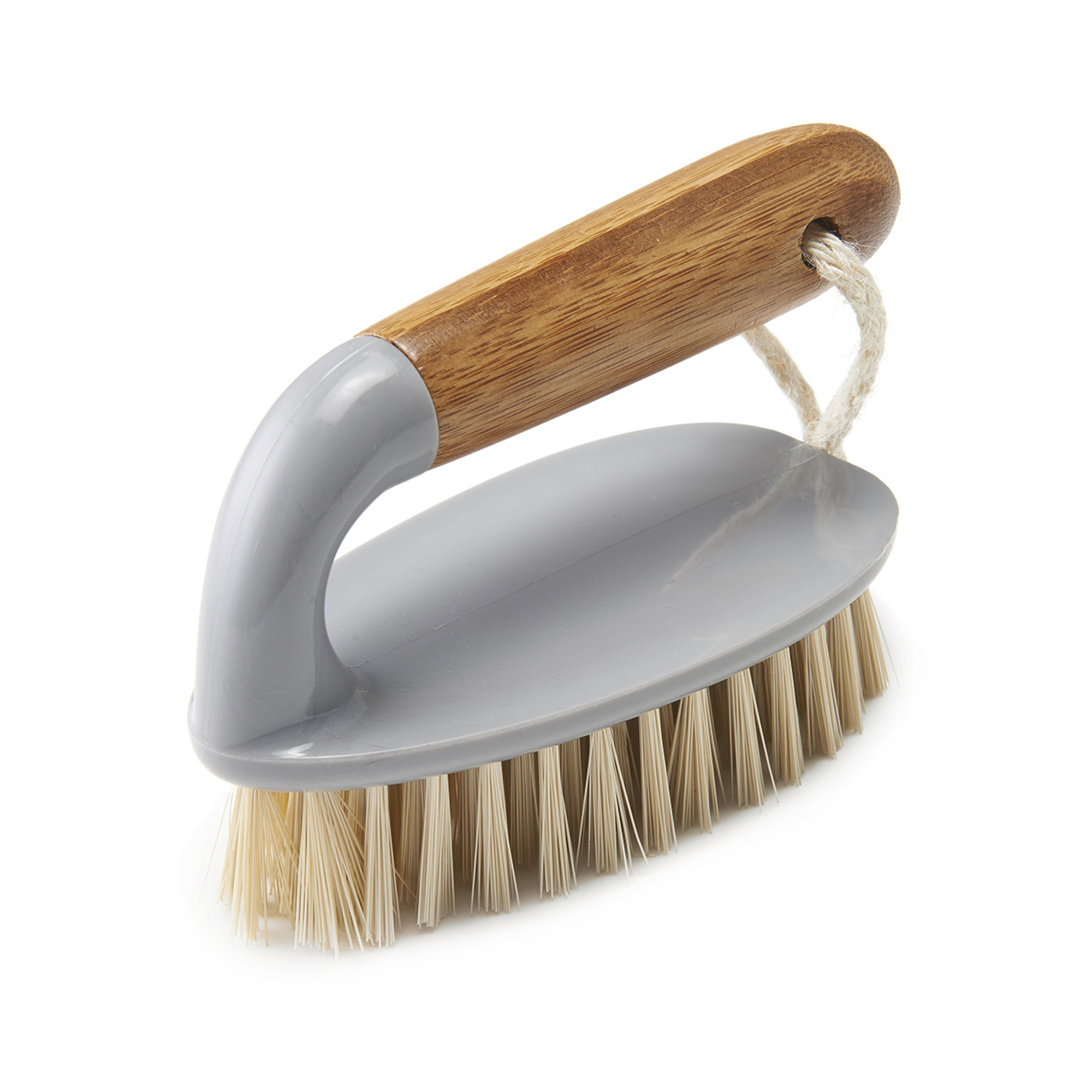 Bamboo Dust Pan And Scrub Brush Set