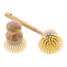 Bamboo Dish And Palm Brush Pack of 6