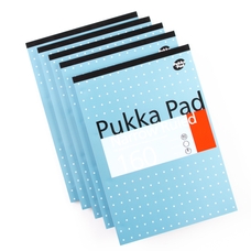 Pukka Pad Metallic Refill Pads - A4 - 160 pages - 6mm Lined, Margin - 4 hole - Pack of 6
