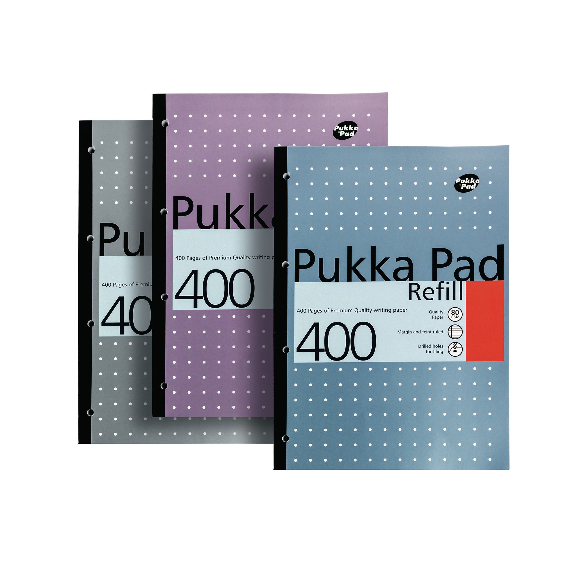 Pukka A4 Feint Refill 400pg