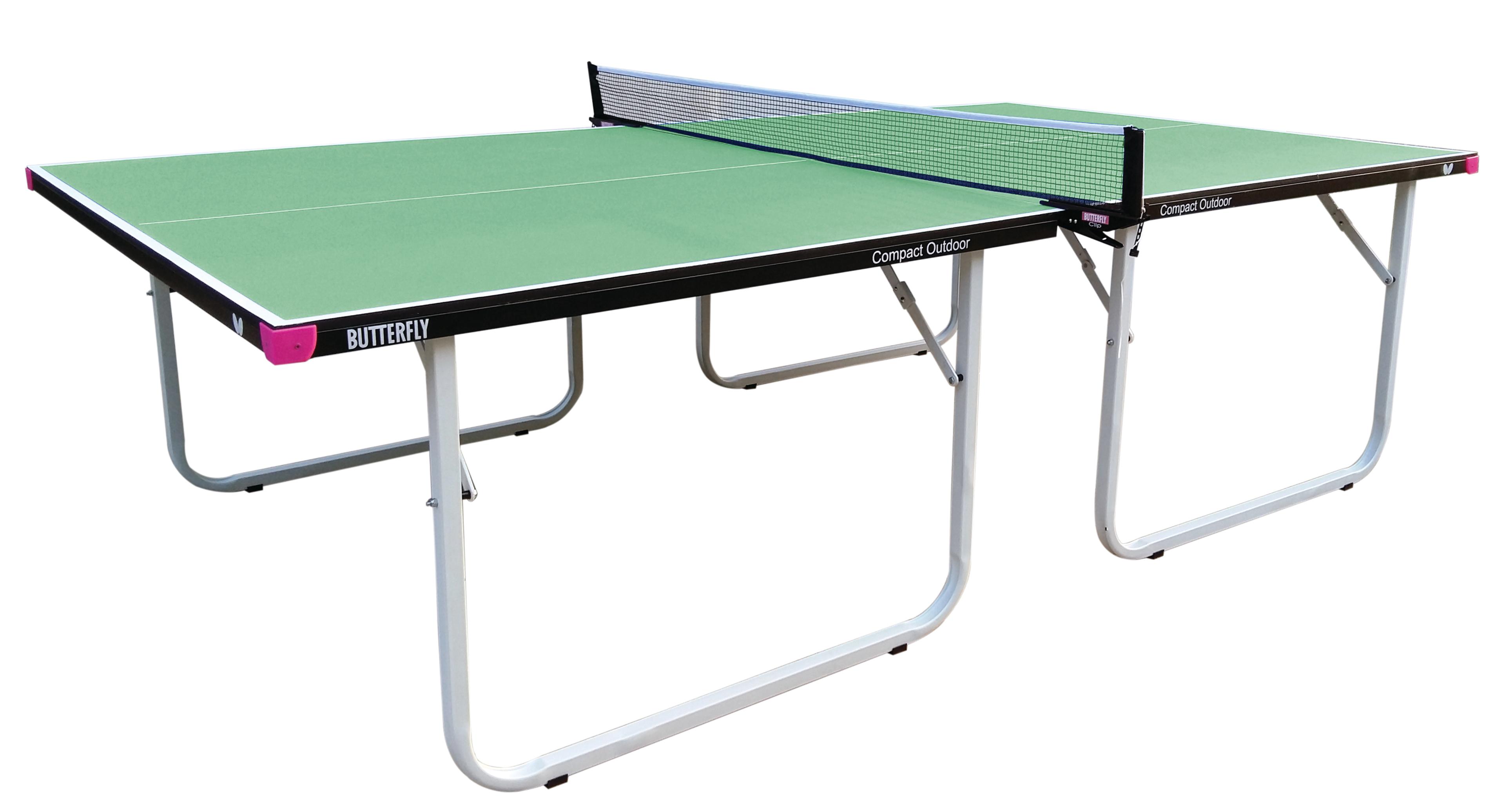 Butterfly Compact Wheelaway Table Tennis Table - Green - Outdoor - 10mm