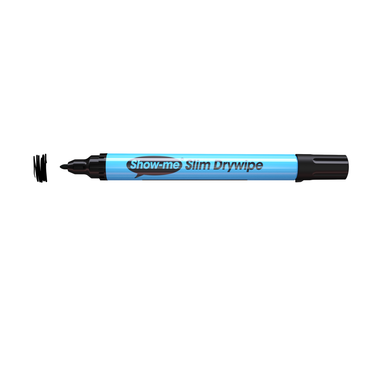 Show-me Drywipe Pen Fine Tip Blk Pk 10