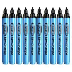 Show-me Drywipe Pen - Fine Tip - Black - Pack of 10