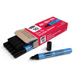 Show-me Drywipe Pen - Fine Tip - Black - Pack of 10