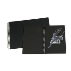 Black Paper Spiral Sketchbooks - A4