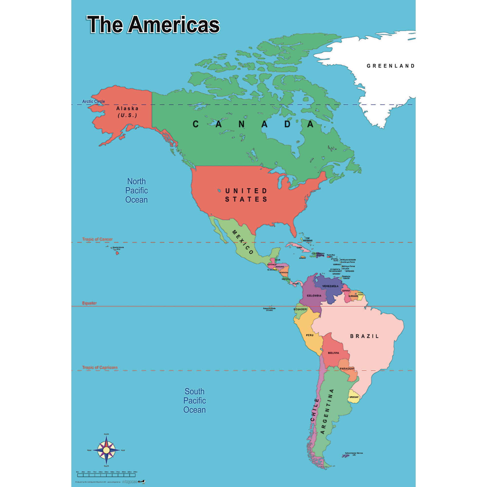 Map Of The Americas Hc1535041 - Simple Map Of America | Findel International